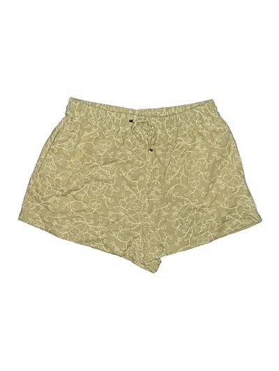 Pre-owned Zara Khaki Shorts In Gold