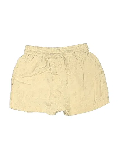 Pre-owned Zara Khaki Shorts In Gold