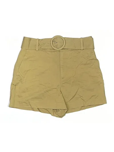Pre-owned Zara Khaki Shorts In Gold