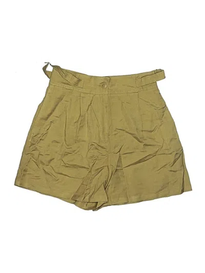 Pre-owned Zara Khaki Shorts In Gold