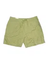 Zara Khaki Shorts In Green