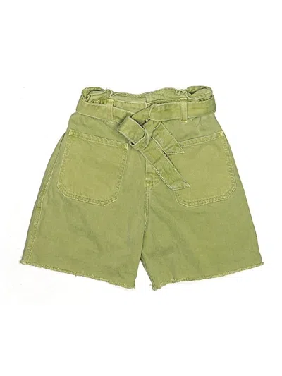 Pre-owned Zara Khaki Shorts In Green