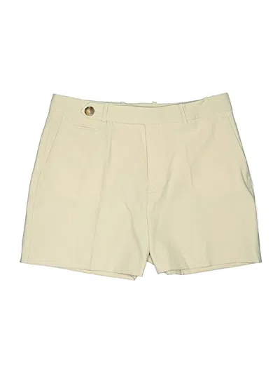 Pre-owned Zara Khaki Shorts In Ivory