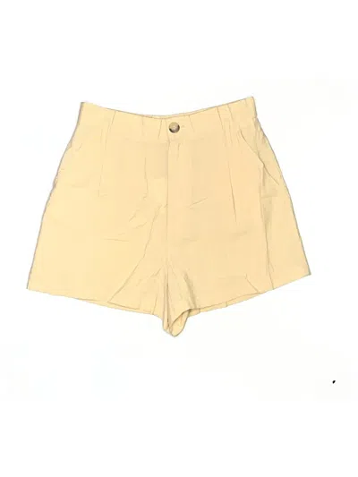 Zara Khaki Shorts In Neutral