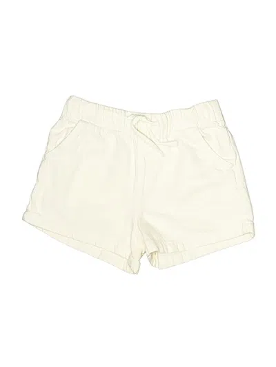 Pre-owned Zara Kids' Khaki Shorts In Ivory