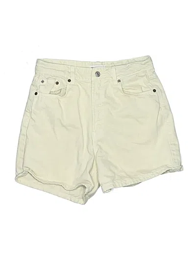 Pre-owned Zara Khaki Shorts In Ivory