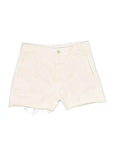 Pre-owned Zara Khaki Shorts In Ivory