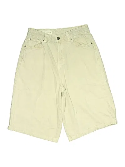 Pre-owned Zara Kids' Khaki Shorts In Ivory