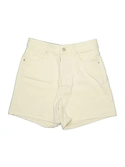 Pre-owned Zara Khaki Shorts In Ivory