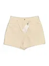 Zara Khaki Shorts In Neutral