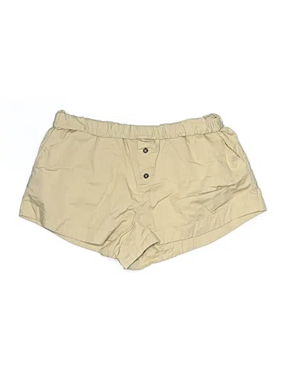 Pre-owned Zara Khaki Shorts In Tan