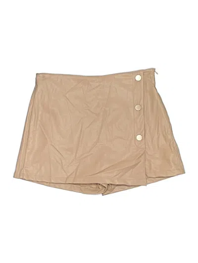Pre-owned Zara Khaki Shorts In Tan