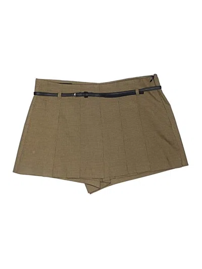 Pre-owned Zara Khaki Shorts In Tan