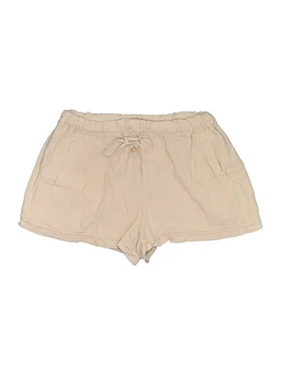 Pre-owned Zara Khaki Shorts In Tan