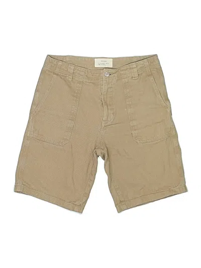 Pre-owned Zara Khaki Shorts In Tan