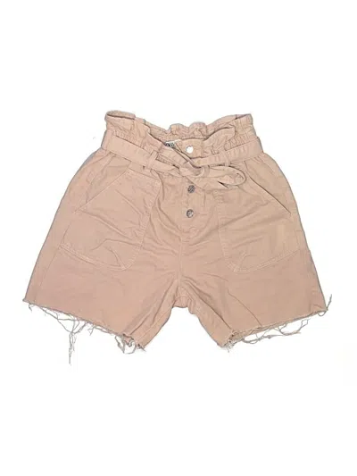Pre-owned Zara Khaki Shorts In Tan