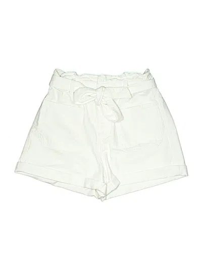 Pre-owned Zara Khaki Shorts In White