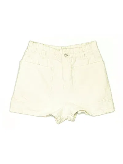 Pre-owned Zara Khaki Shorts In White