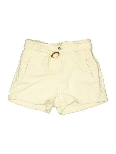 Pre-owned Zara Khaki Shorts In Yellow