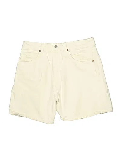 Pre-owned Zara Khaki Shorts In Yellow