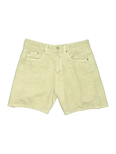 Pre-owned Zara Khaki Shorts In Yellow