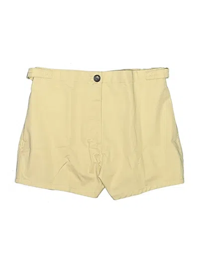 Zara Khaki Shorts In Yellow