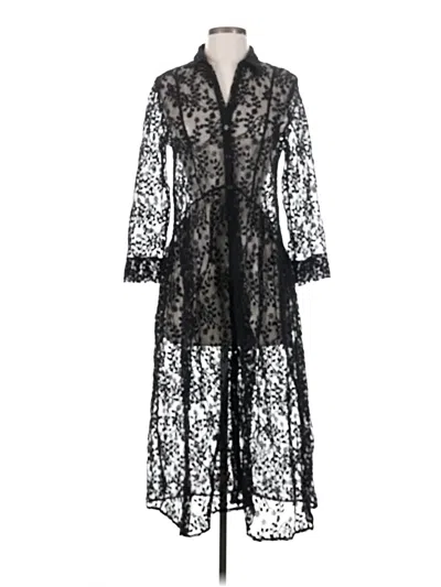 Pre-owned Zara Kimono In Black