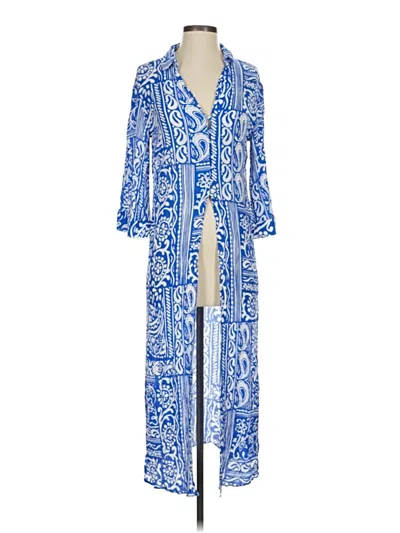 Pre-owned Zara Kimono In Blue