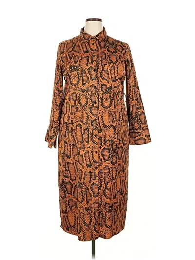 Pre-owned Zara Kimono In Brown