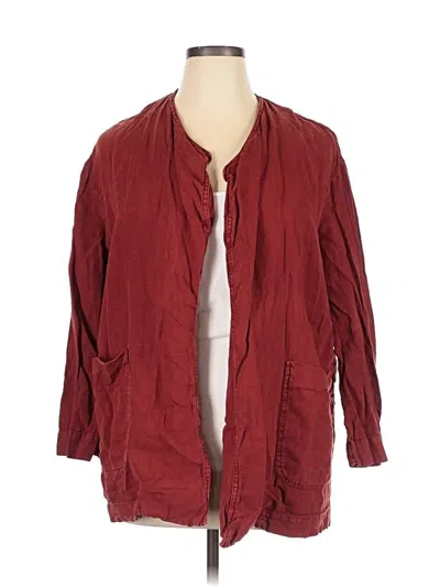 Pre-owned Zara Kimono In Burgundy