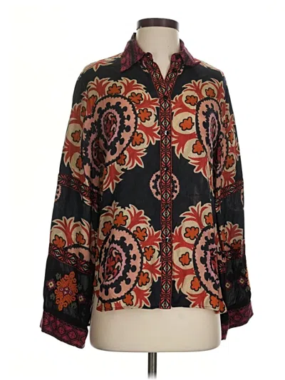 Pre-owned Zara Kimono In Burgundy