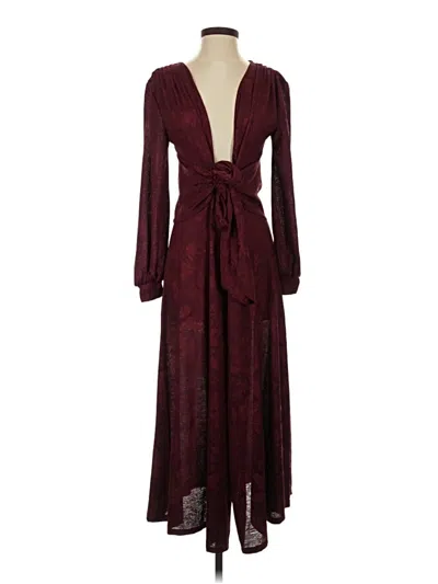 Pre-owned Zara Kimono In Burgundy