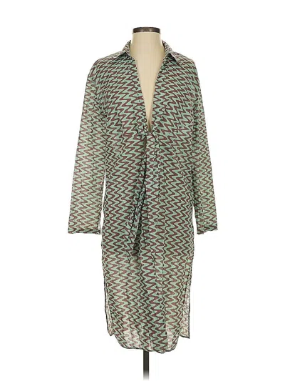 Pre-owned Zara Kimono In Green