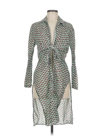 Pre-owned Zara Kimono In Green