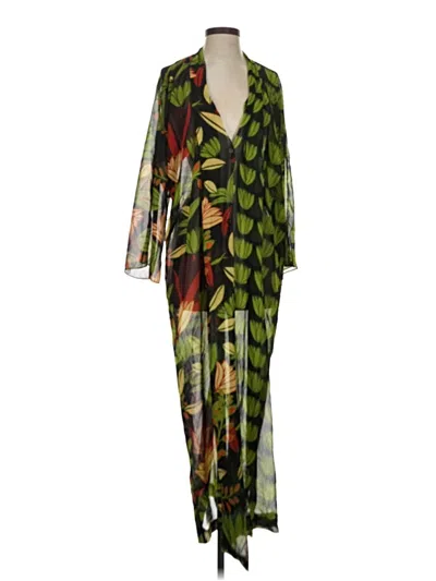Pre-owned Zara Kimono In Green