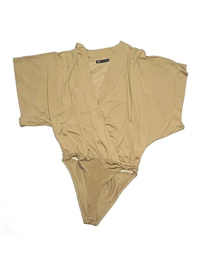 Pre-owned Zara Kimono In Tan