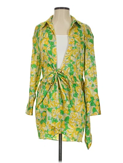 Pre-owned Zara Kimono In Yellow