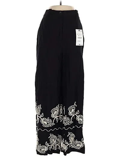 Zara Linen Pants In Black
