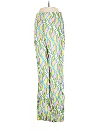 Pre-owned Zara Linen Pants In Green