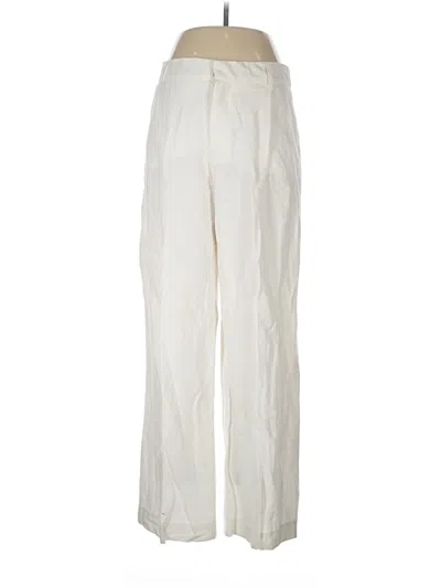 Pre-owned Zara Linen Pants In Ivory