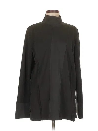 Pre-owned Zara Long Sleeve Blouse In Black