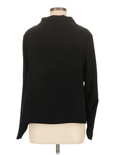 Pre-owned Zara Long Sleeve Blouse In Black