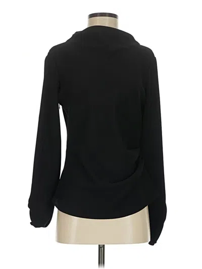 Pre-owned Zara Long Sleeve Blouse In Black