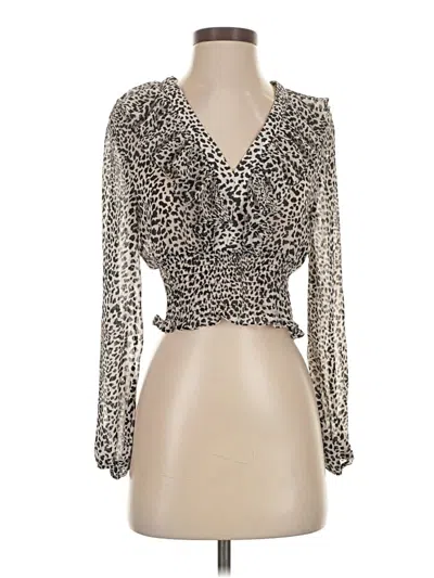 Zara Long Sleeve Blouse In Black