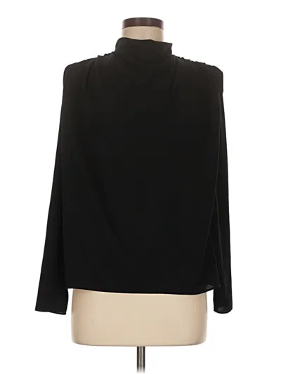 Pre-owned Zara Long Sleeve Blouse In Black