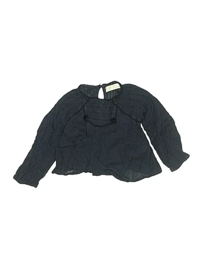 Pre-owned Zara Kids' Long Sleeve Blouse In Black