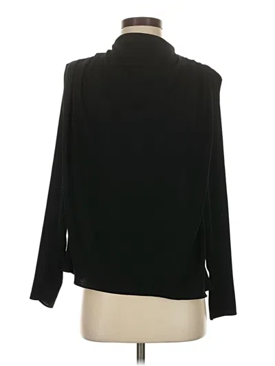 Pre-owned Zara Long Sleeve Blouse In Black