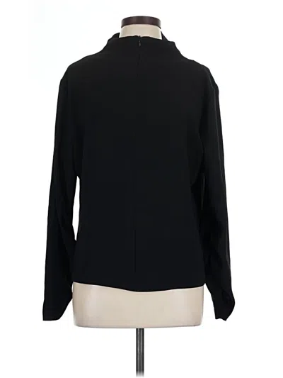 Pre-owned Zara Long Sleeve Blouse In Black