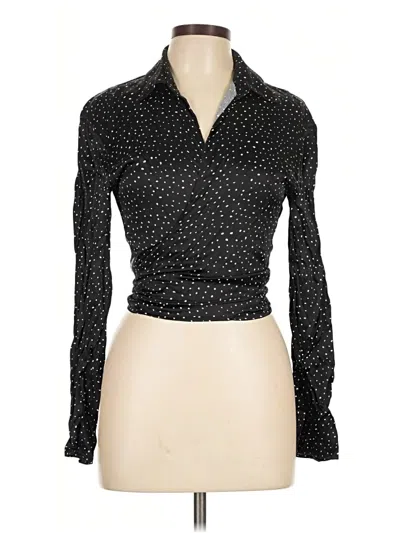 Zara Long Sleeve Blouse In Black