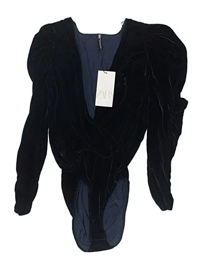 Zara Long Sleeve Blouse In Black